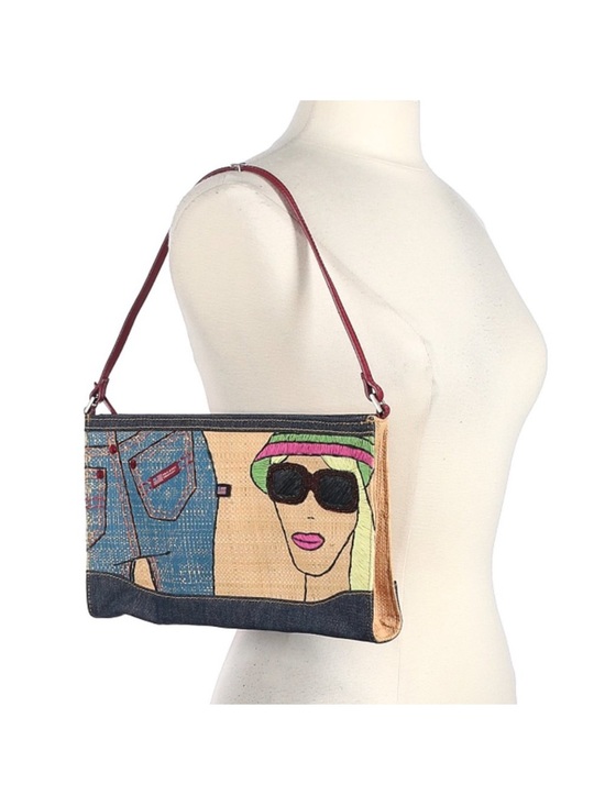 Polo Ralph Lauren Handbags - Rare Y2K Polo Jeans Co Ralph Lauren Raffia Shoulder Bag Beaded Novelty Purse